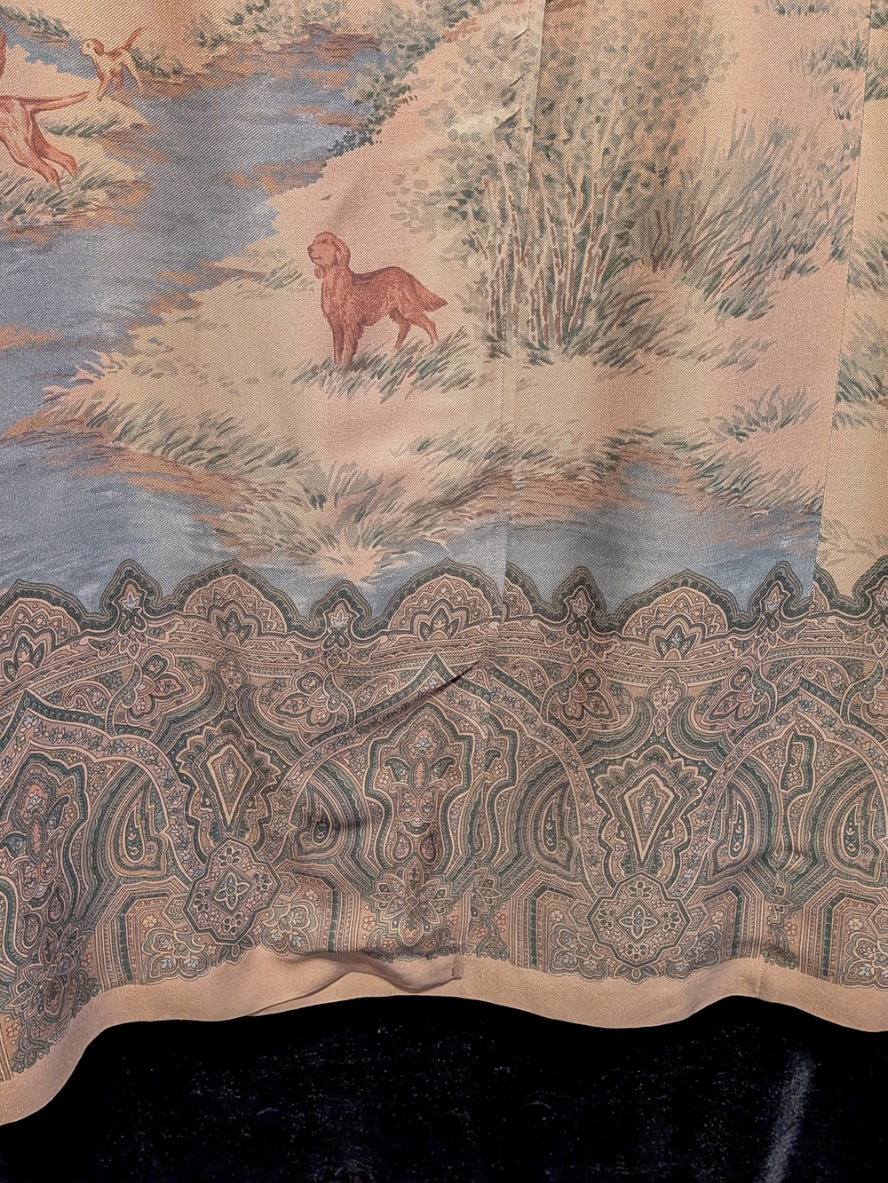Lauren Ralph Lauren Wrap Scenic Pastoral Print Midi Skirt with Buckle Accent 12 - Picture 4 of 8